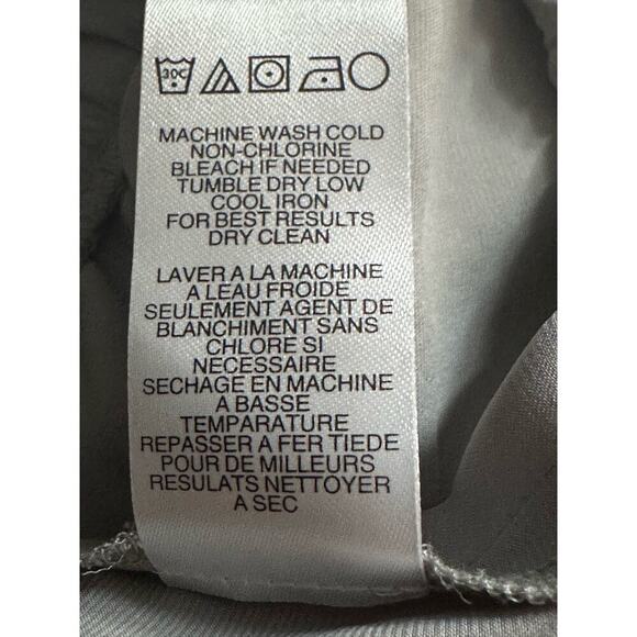 Halston Heritage Sz 6 Straight Leg Paneled Satin Pull On Trousers Elastic Waist - Picture 7 of 8